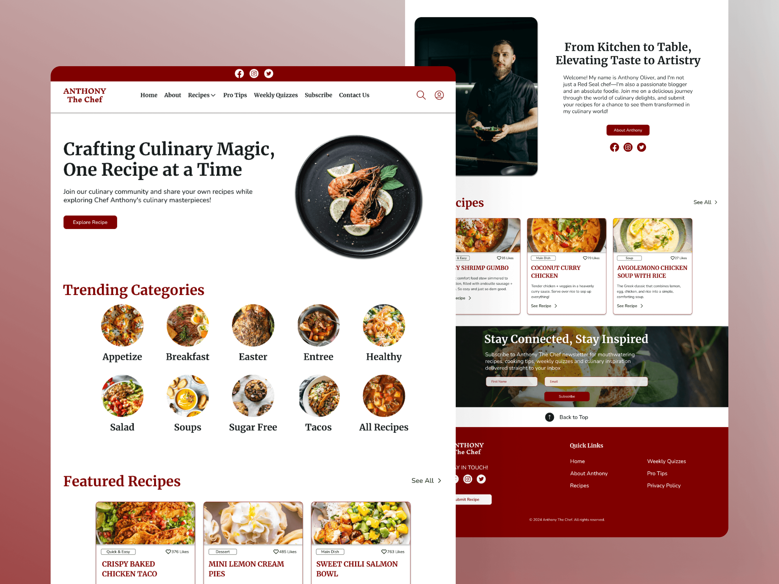 Cooking Recipes Landing Page